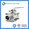 Hygienic 304/316L Sanitary Valves, Three Way Welded Pneumatic Ball Valve with Actuator